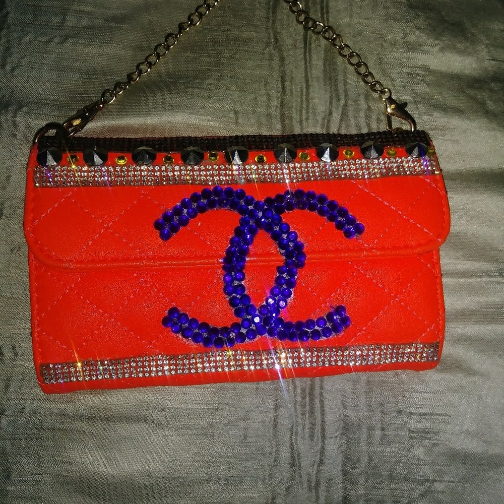 Custom made creative one of a kind CHANNEL Clutch.